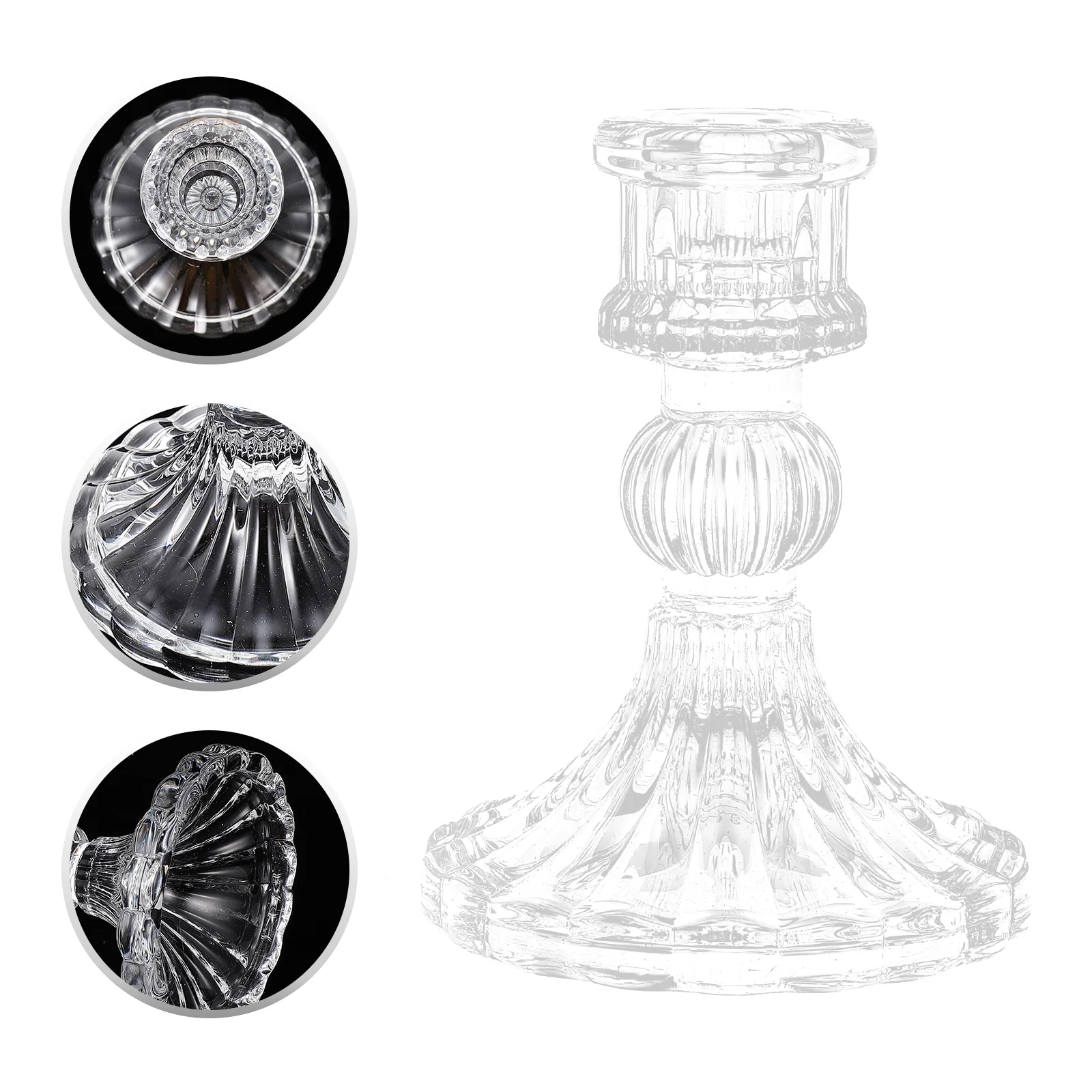 

Holder Holders Glass Wedding Pillar Candlestick Votive Tall Table Taper Dinner Tealight Clear Party Modern Decorative