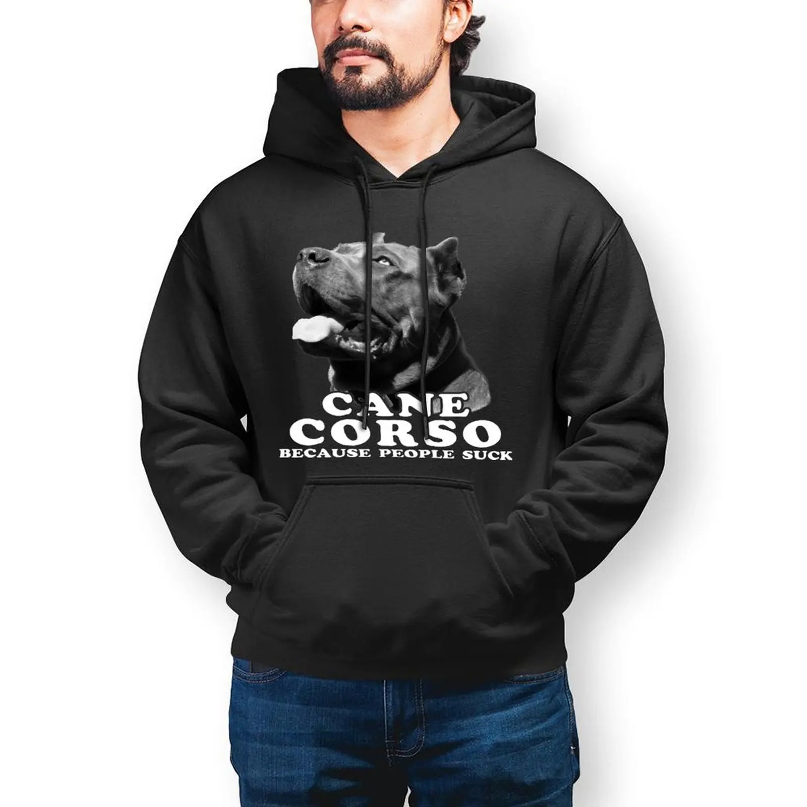 

Cane Corso Casual Hoodies Couple Cane Corso Because People Suck Cute Hoodie Winter Streetwear Pattern Sweatshirts Oversized Tops