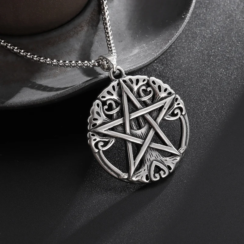 Wiccan языческое ожерелье мужская и женская подвеска из нержавеющей стали