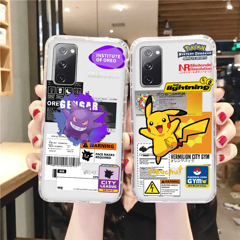 

Pokemon Gengar Pikachu Phone Case For Samsung A73 A72 A71 A53 A52 A51 A42 A33 A32 A23 A22 A21S A13 A12 A03 A02 Transparent