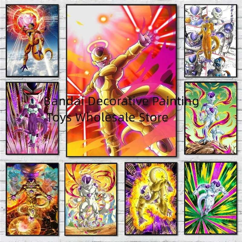 

Classic Anime Dragon Ball Vintage Canvas Painting Cartoon Figures Frieza Posters Mural Pictures Home Wall Art Room Decor Gifts