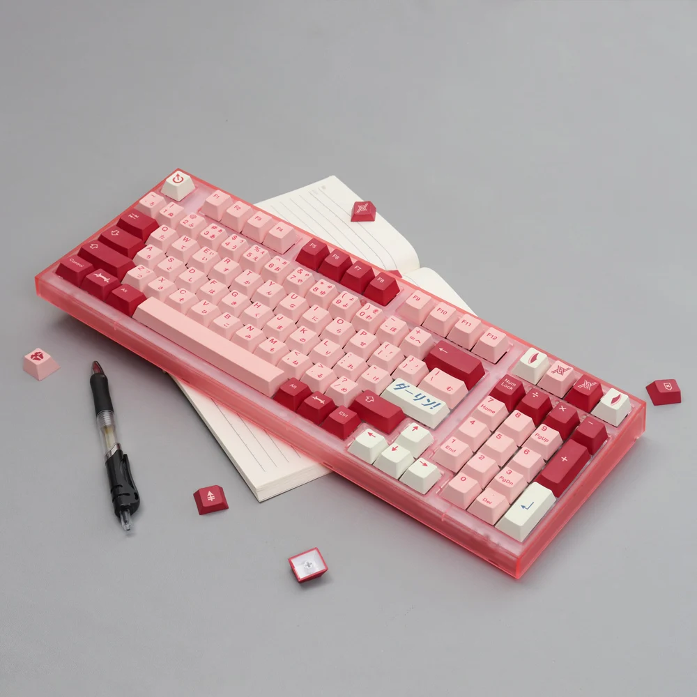 

Darling Keycap Pink/Blue Dye Sublimation Keycap PBT Material 129 Key Cherry Height Personalized Mechanical Keyboard Keycap
