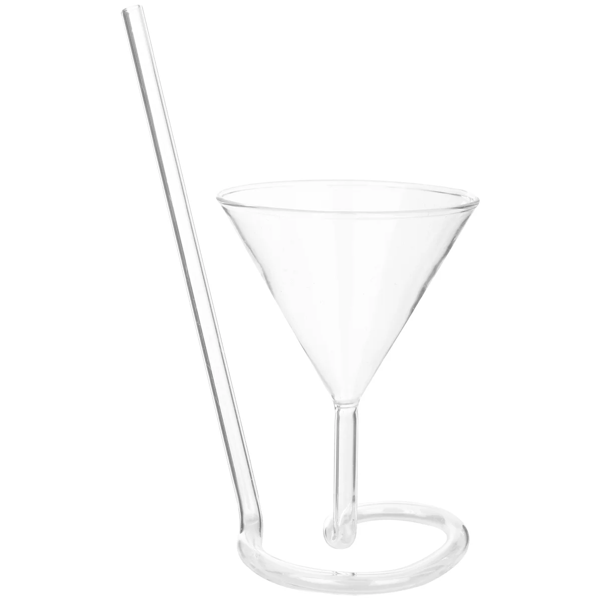 

Cup Glasses Cocktail Straw Spiral Martini Goblet Champagne Drinking Red Whiskey Cups Beverage Creative Clear Sipper Coupe Built