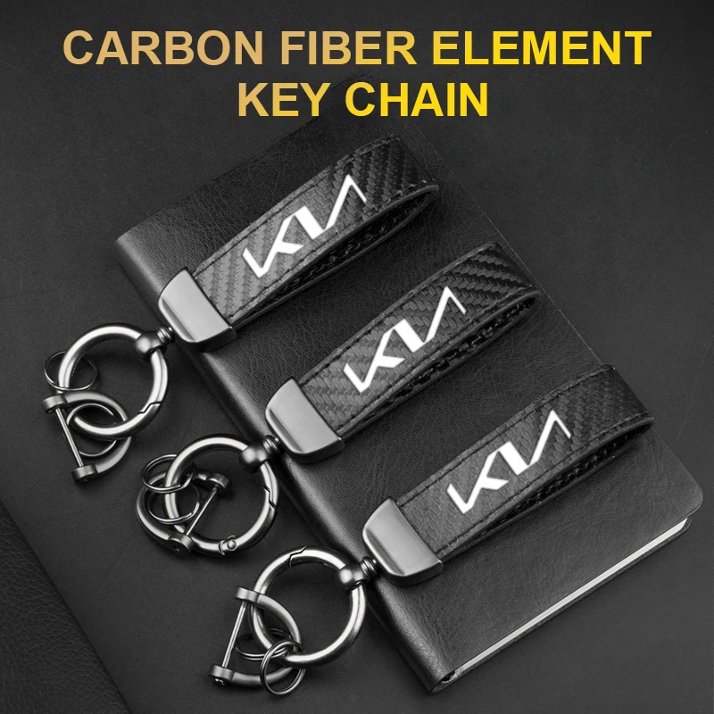 

Fashion Leather Keychain 360 Degree Rotating Horseshoe Buckle Fine Key Ring For Kia Sportage Ceed Picanto Niro K5 K9 Auto