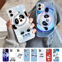 cartoon panda phone case for iphone 11 12 13 mini pro max 8 7 6 6s plus x 5 se 2020 xr xs case shell