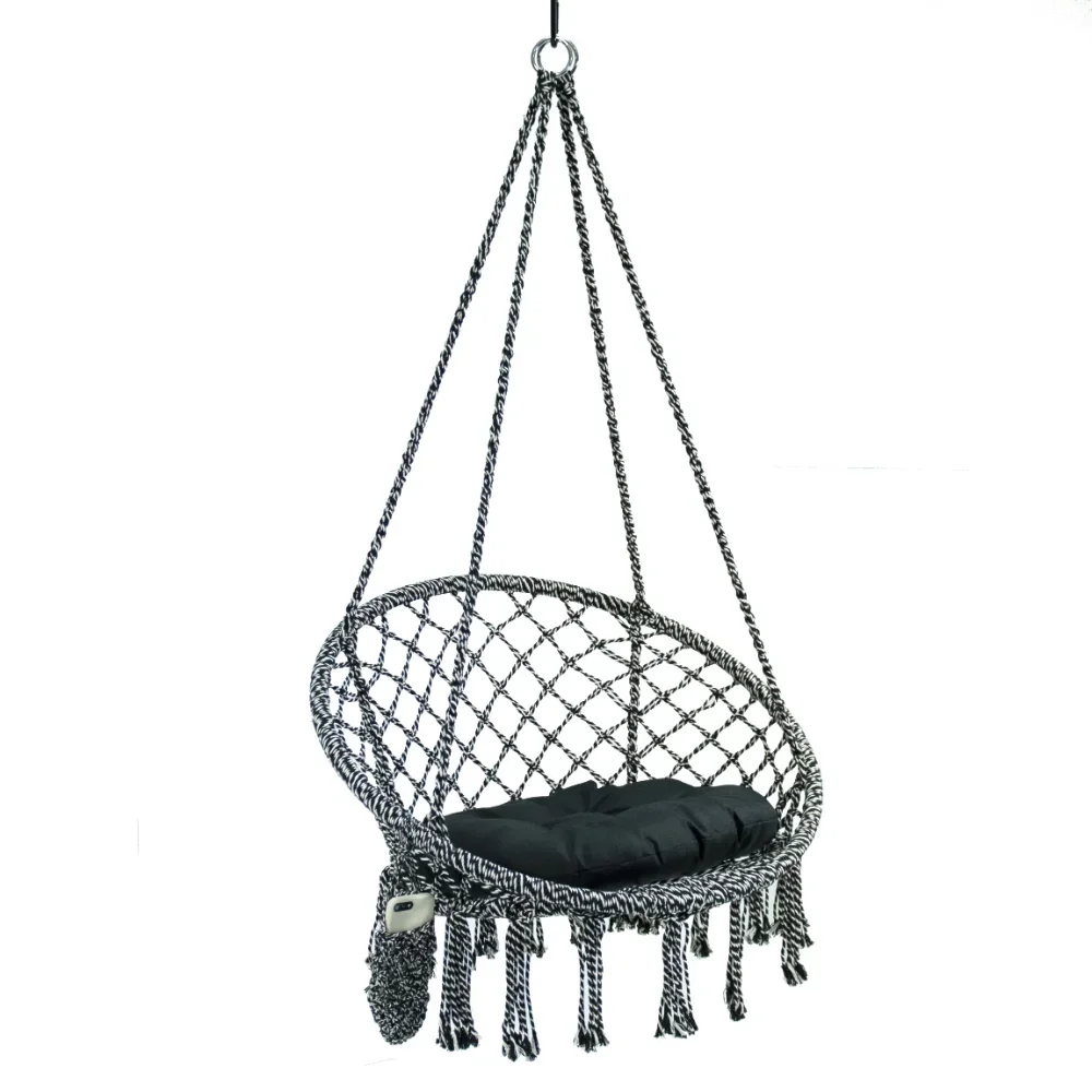 

Outdoor Hammock Hanging Chair, Cotton Multicolor, Size 31.5" L x 24" W Capacity 250lb