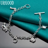 925 sterling silver horse package boots bracelet for women men party engagement wedding fashion jewelry