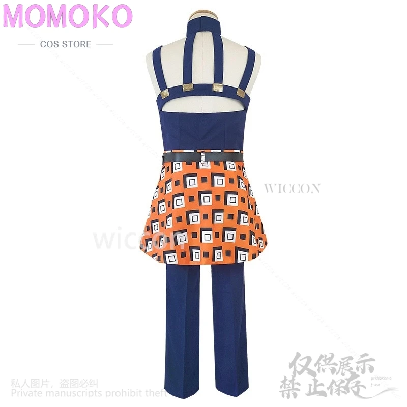 Аниме Jooj Adventuree Косплей Костюм Ghirga Narancia Топ Брюки Фартук Полный комплект Костюмы