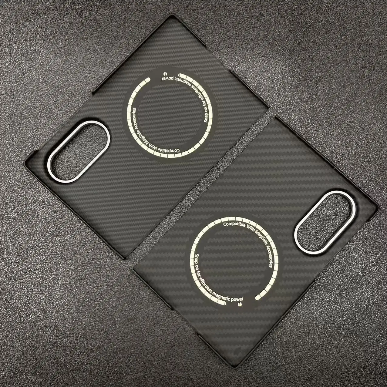 Фото Чехол из кевлара для Samsung Galaxy Z Fold 8 с защитой шарнира передней крышки, магнитный, из углеродного волокна, тонкий, противоударный, с защитой от падений. №2