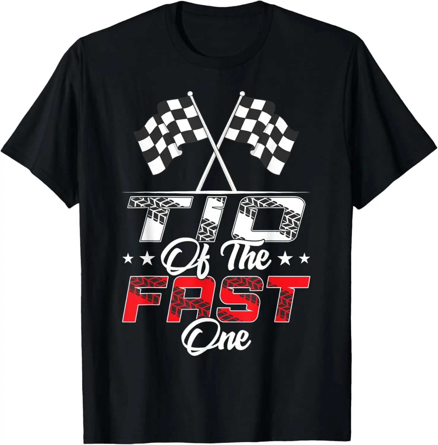 Семейная футболка Tio Of The Fast One на первый день рождения с гоночным автомобилем