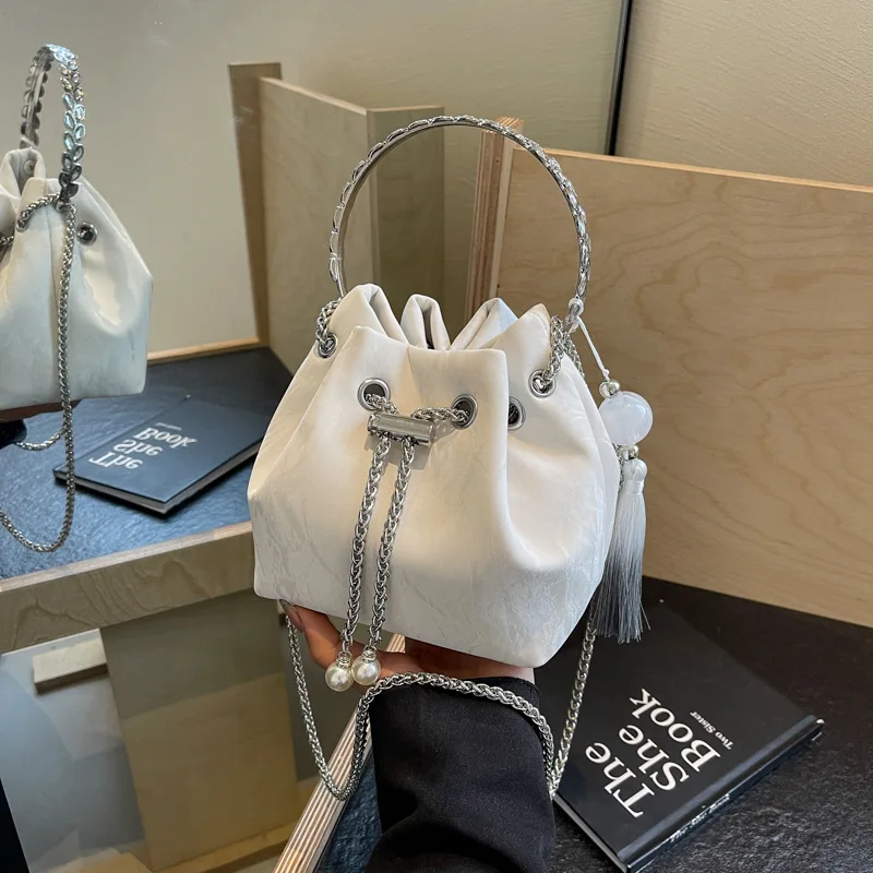 Женская сумка-мешок через плечо из ПУ кожи