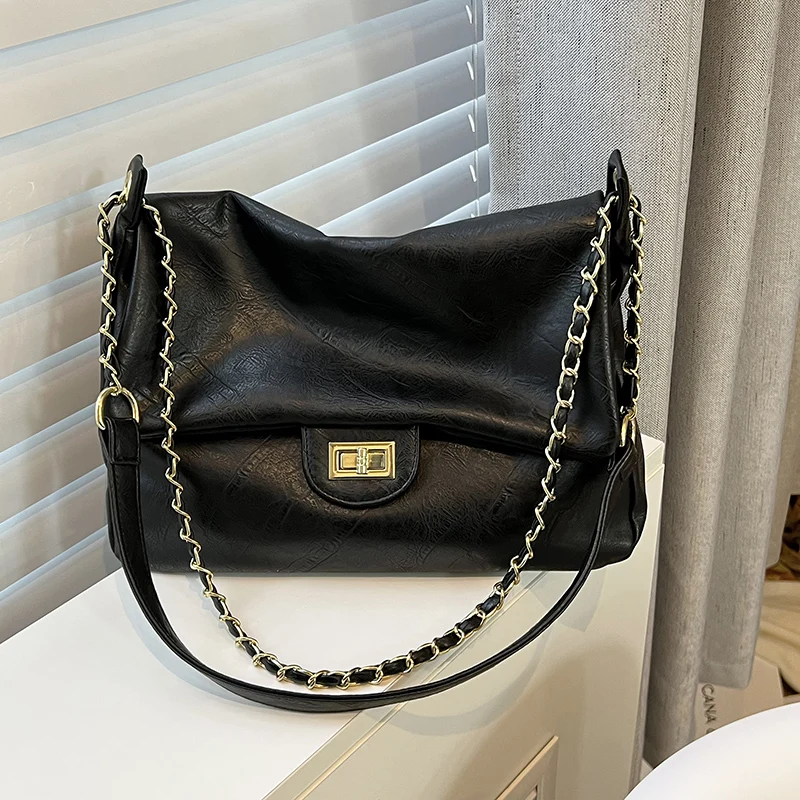 

High Quality PU Leather Messenger Bag Women Handbag Retro Chain New Clutch Bag Women Shoulder Bag Women Leather Bag Stray Bag