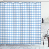 checkered shower curtain little squares and stripes pastel color gingham repeating rows vintage tile cloth fabric ba