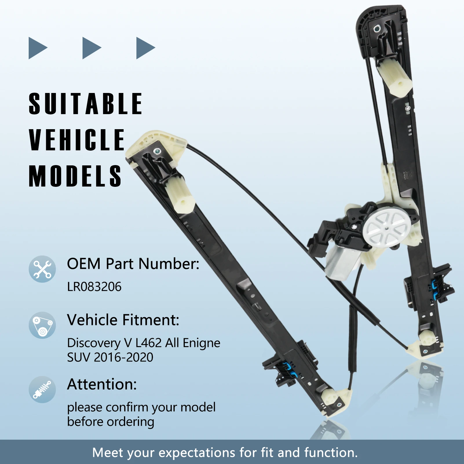 Электрический стеклоподъемник с мотором задний правый для La-nd R0ver Discovery V L462 All enine