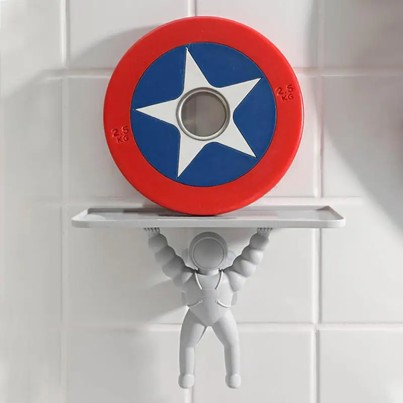 

Wall Hanging Bathroom Shelves Storage Rack Nail Free Installation Large Capacity Multifunctional Shower Storage Racks Holder
