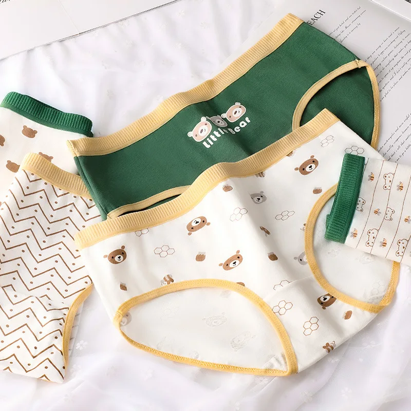 

New Women's Cotton Underwear Panties Fashion Cartoon Girls' Briefs Mid Waist Seamless Comfortable Underpants Female Lingerie