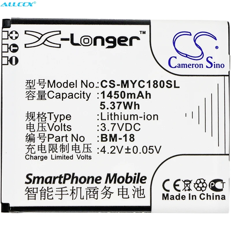

Аккумулятор Cameron Sino на 1450 мА · ч для myPhone C-Smart III