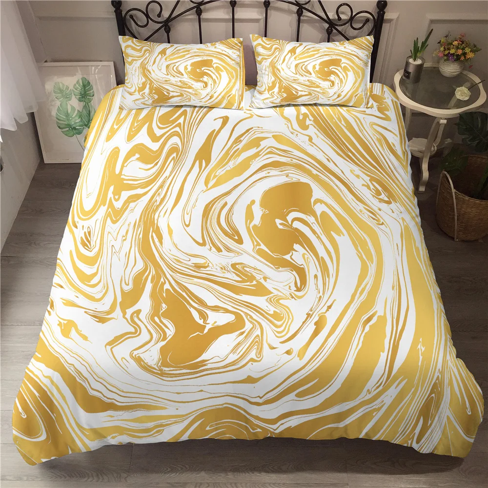 

Black Brown Marble Modern Duvet Cover Sets King Single Size 3D Bedding Set Soft Lightweight Microfiber Fashion Queen