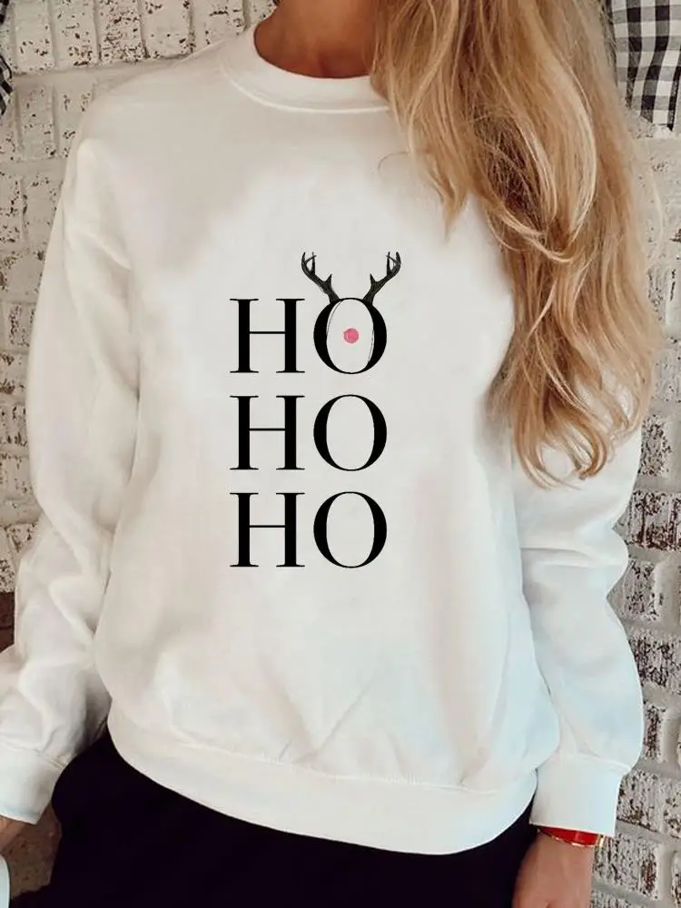 

Deer Letter 90s Style Pullovers Women Merry Christmas Graphic Sweatshirts Happy New Year Print O-neck Fashion Clothing