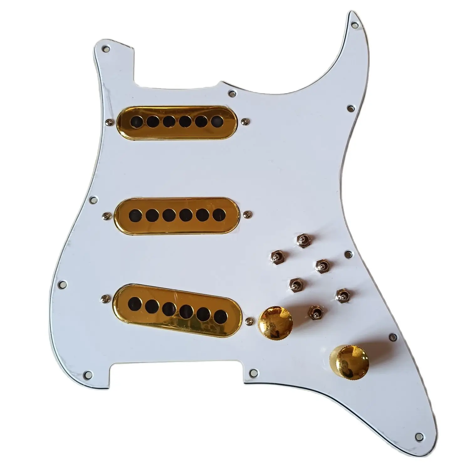 SSS Предварительно Проводные строки Pickguard лондонские тройные мини-Соники золотые