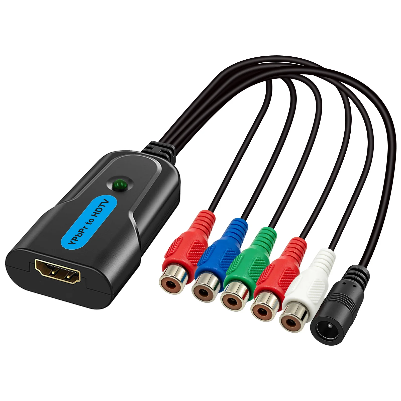 Фото Конвертер 1080P YPbPr Component в HDMI с аудиовходом RCA для DVD, PS2, XBOX, VCR, VHS, ретро-игровых консолей №2