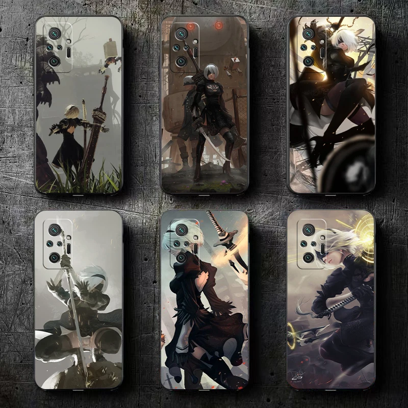 

NieR: Automata Phone Case For Xiaomi Redmi 7 7A 8 8A 8T 8 2021 9 9T 9A 9C 9S 7 8 9 Pro 5G Black Soft Silicone Cover