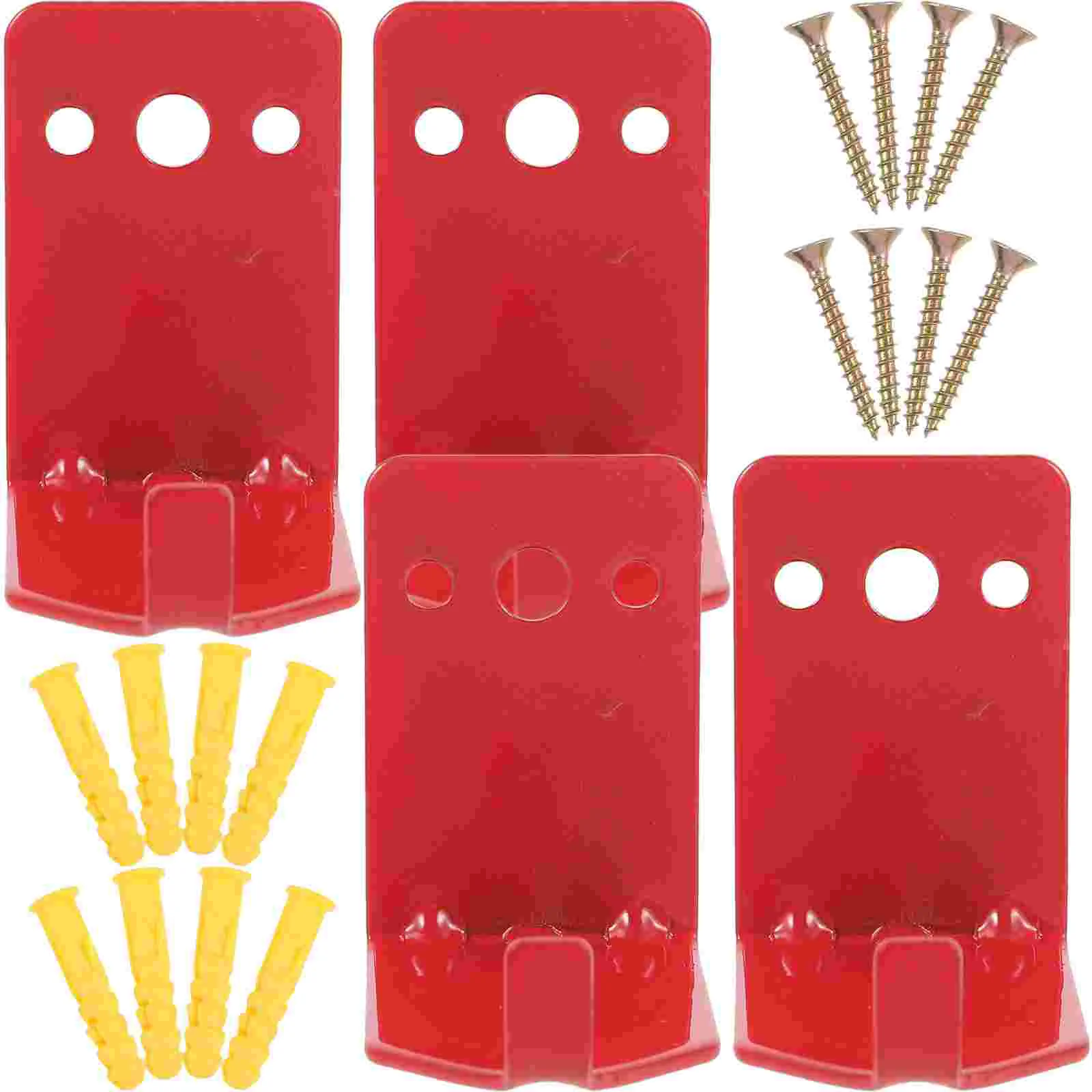 

4 Pcs Hooks Fire Extinguisher Mounting Wall Wall-mounted Bracket Plastic Holder