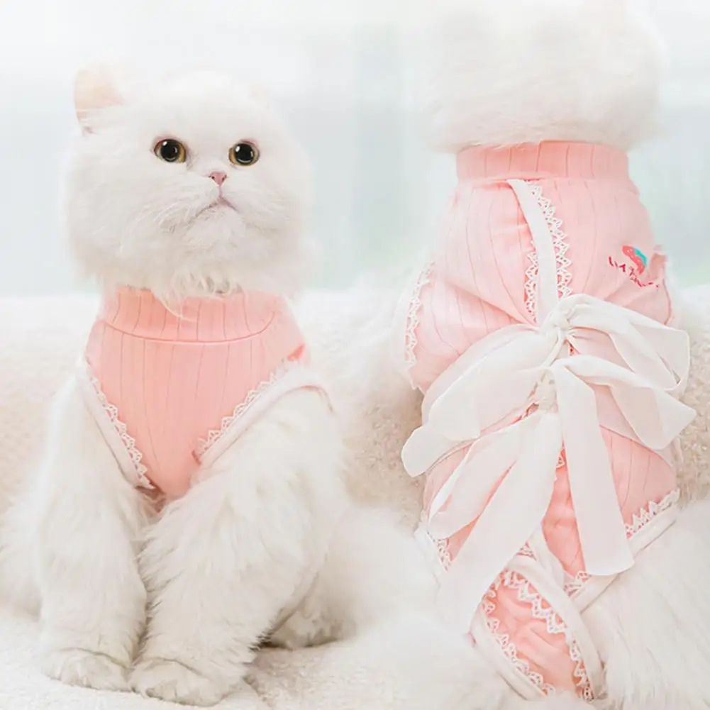 

Pet Clothes Sleeveless Long Lasting Cat Dog Surgical Sterilization Recovery Bodysuit Cat Recovery Suit Pet Clothes