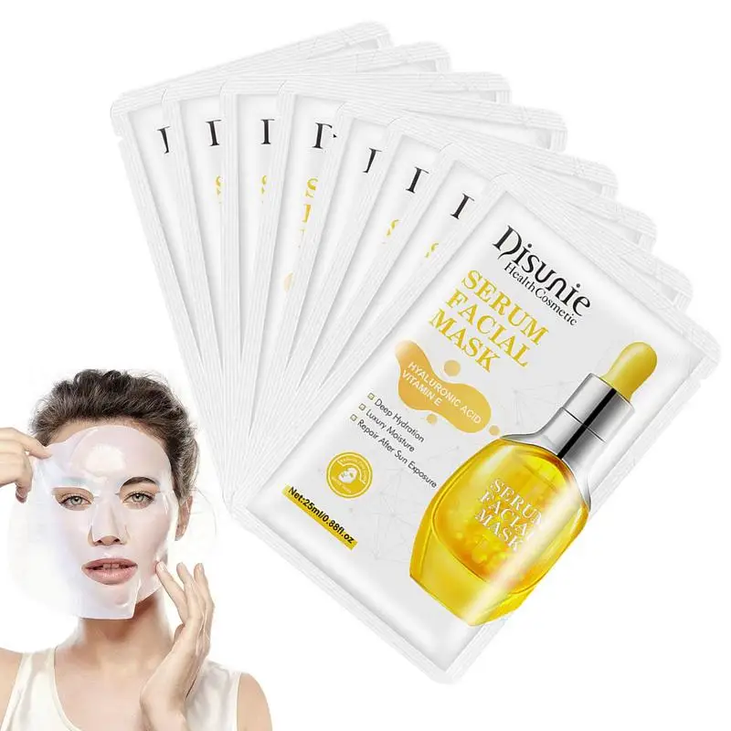 

Лист для лица с гиалуроновой кислотой, с гиалуроновой кислотой и витамином е