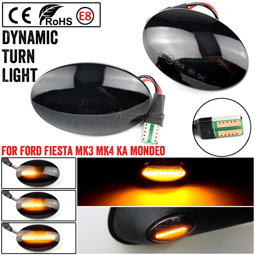 

Dynamic LED Fender Light Side Marker For Ford Fiesta III IV MK3 MK4 19902000 2001 KA Mondeo I Transit Tourneo lamp turn signal