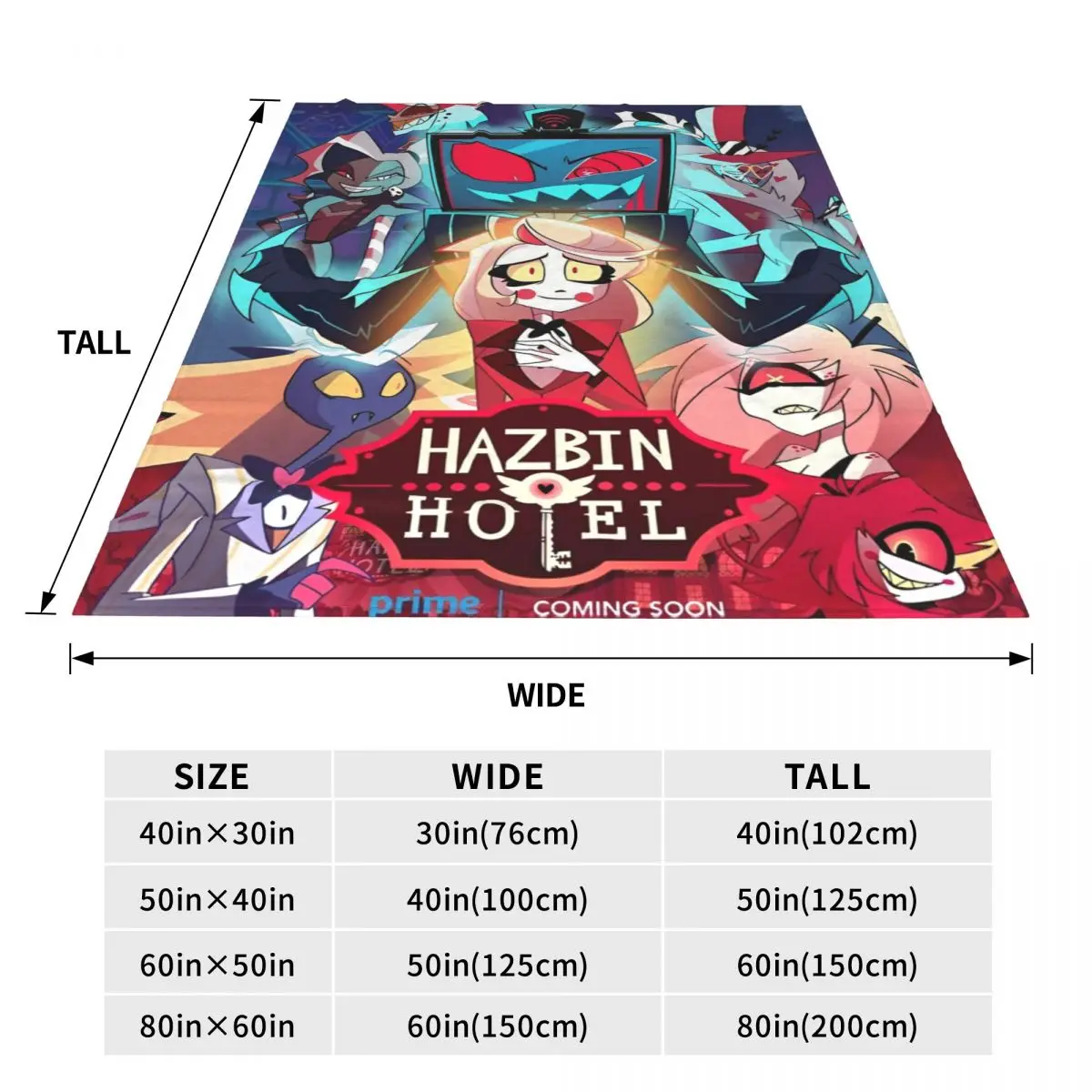 Adult Animated H-HazbinHotels Blanket Flannel Charlie Morningstar Lightweight Thin Throw Blankets for Airplane Travel Bed Rug