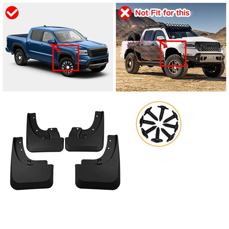 

Car Mudflaps For Nissan Frontier Navarre 2022-2023 Mudguard Fender Mud Flap Guard Splash Mudguards Car Accessories