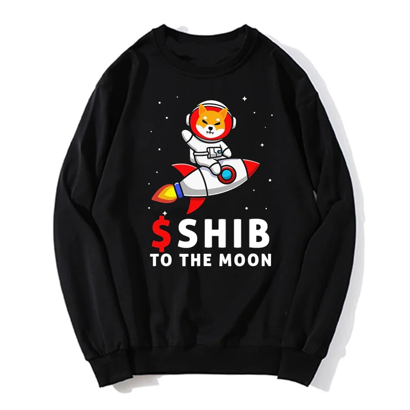 

Men Shib Hoodie $Shib To The Moon Shiba Inu Coin Shiba Token Shiba Oversized Hoodies Men Fleece Pullover Sweatshirt Sweater