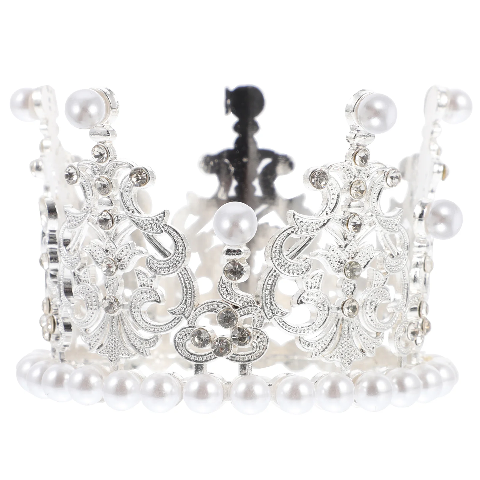 

Caketopper Tiara Crystalwedding Mini Birthday Decoration Headpiece Rhinestone Pearl Prom Dessert Prince Bridesmaid Happylittle