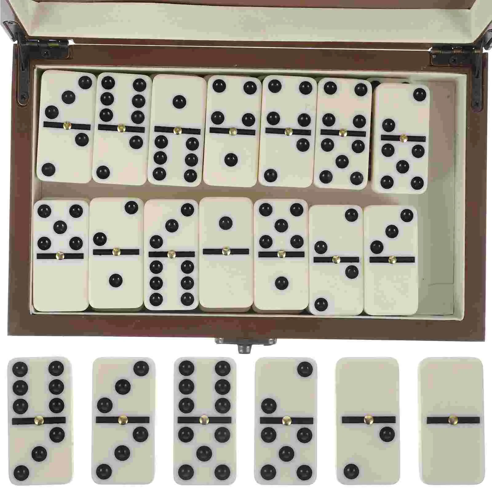 

Dominoes Case Travel Game Blocks Traditional Toys Outdoor Melamine Party Favors