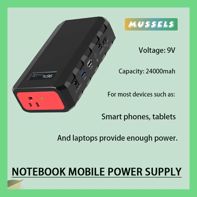 

Portable Laptop Charger with AC Outlet, 88.8Wh|65Wts, Super Travel Portable Battery Pack and Power Bank for HP, Laptop, MacBook,