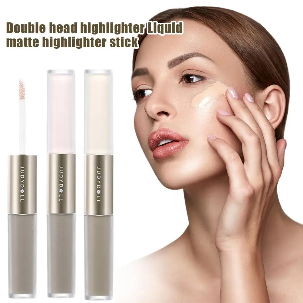 

Dual Head Highlighter Contouring Liquid Matte High Beauty Gloss Stick Lacrimal Shadow Makeup Cosmetics Shadow Nose Canal Y9D7
