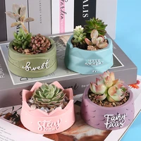 silicone mold new 7 simple shape flower pot succulent ashtray making resin concrete vase cactus silicone mold home decor tool