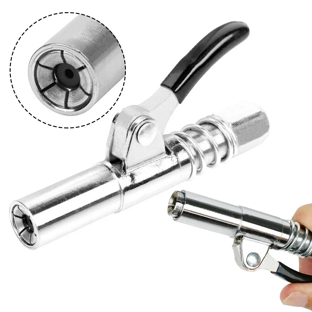 

Grease Gun Grease Coupler For All Butter Machine -1/8 NPT Connectors Metal No Observation Silver 10000 Psi Double Handles
