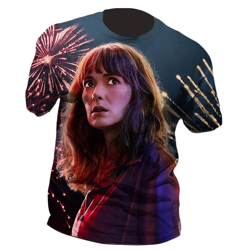 

2022 Hot TV Series Stranger Things 4 Printed 3D Short Sleeve T-Shirt Women's Top Fit Summer T-Shirt