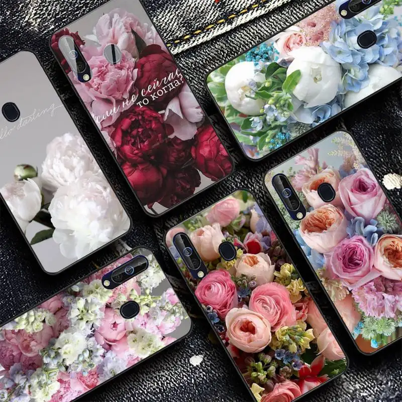 

Elegant Pink Purple Peony Flower On the Vase Phone Case for Samsung A51 01 50 71 21S 70 31 40 30 10 20 S E 11 91 A7 A8 2018