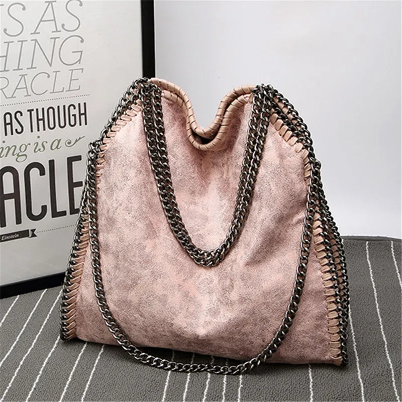 

Women's Fashion Chain Crossbody Bag Solid PVC Handbag Folding Shoulder Bag For Female 2022 Trend Large Designer Casual Tote Bags