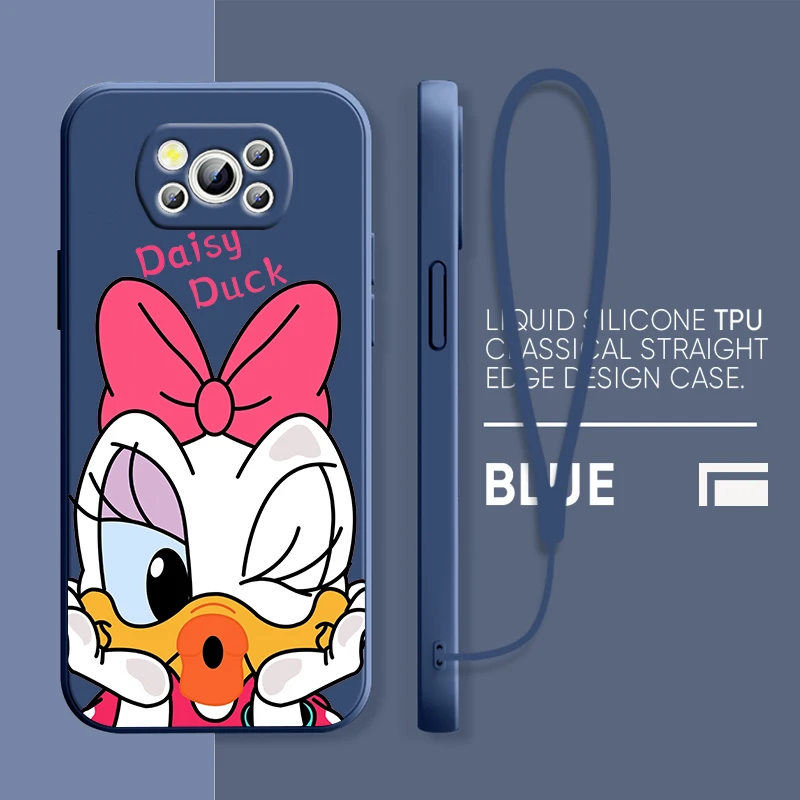 

Donald Duck Lovely Phone Case Xiaomi POCO M5 M4 X4 F4 C40 X3 NFC F3 GT M4 M3 M2 Pro C3 X2 4G 5G Liquid Rope Cover Coque Capa