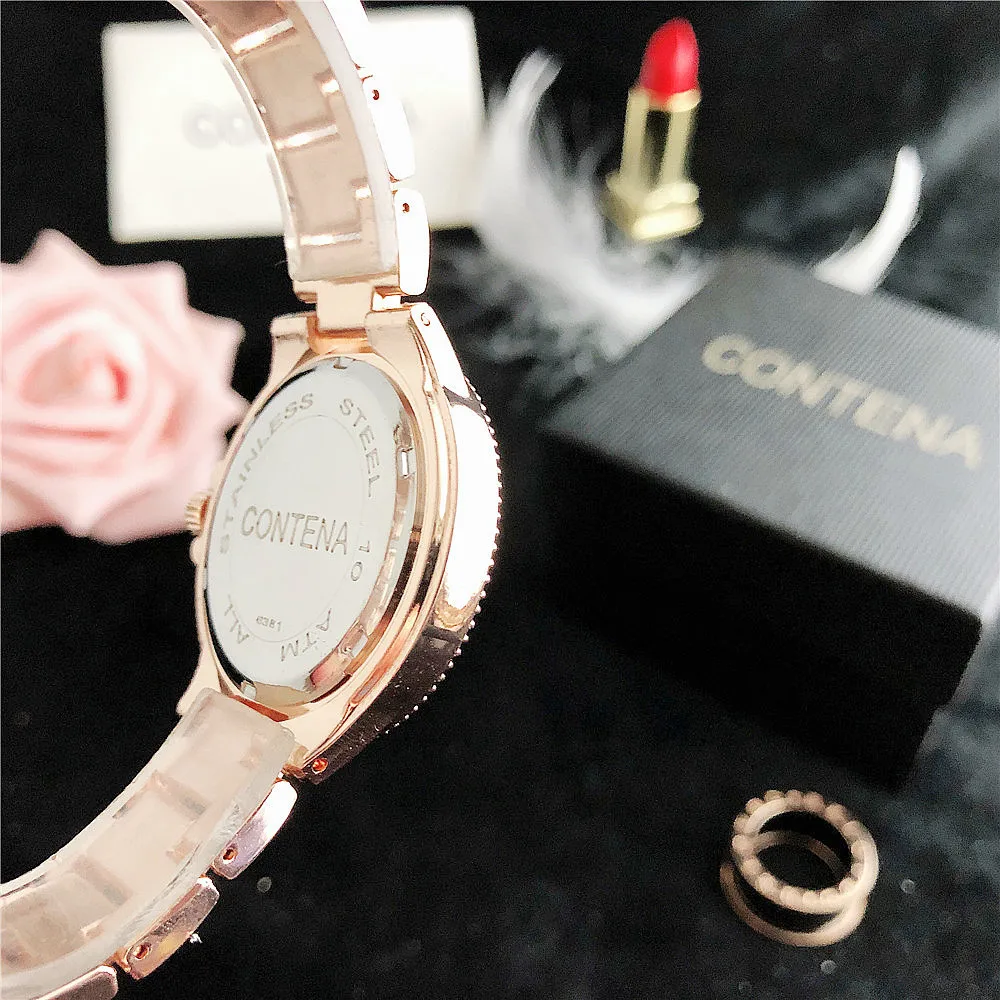 2023 Luxury new stainless steel strap watch with brick stainless steel strap fashion commercial Stone Ying women's watch