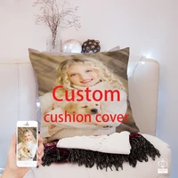custom cushion cover with your children couples parents landscape 3d printing of photos personalized pillow case for sofa bed