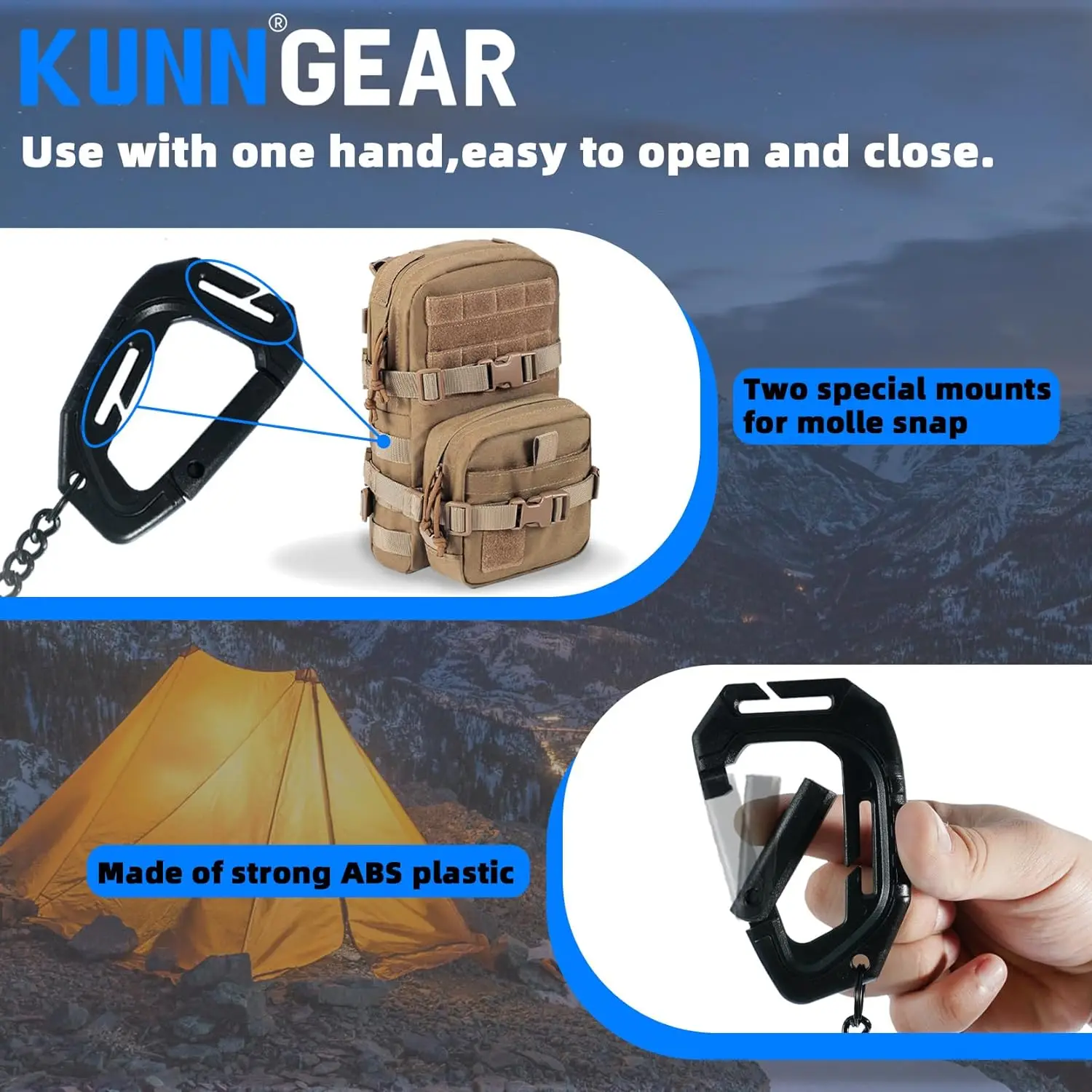 KUNN металлический зажим с одной головкой аллигатора для перчаток пластиковым