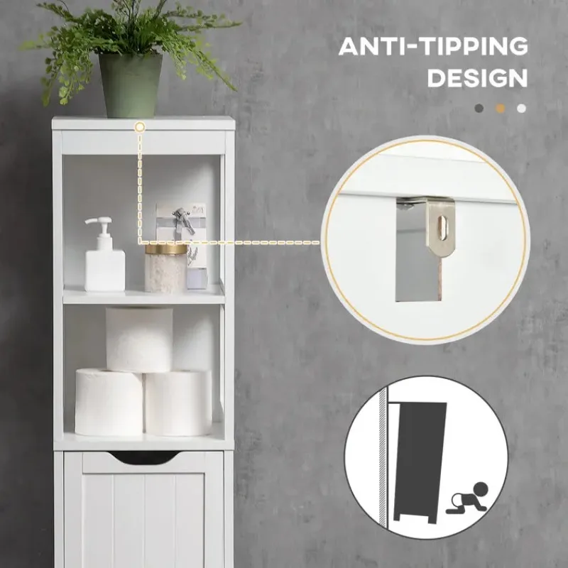 Фото Moderne Einfache Schrank-Badezimmer Möbel Mit Viel Platz Holzboden Schrank Mit 3, Schubladen Und Offenem Regal №4