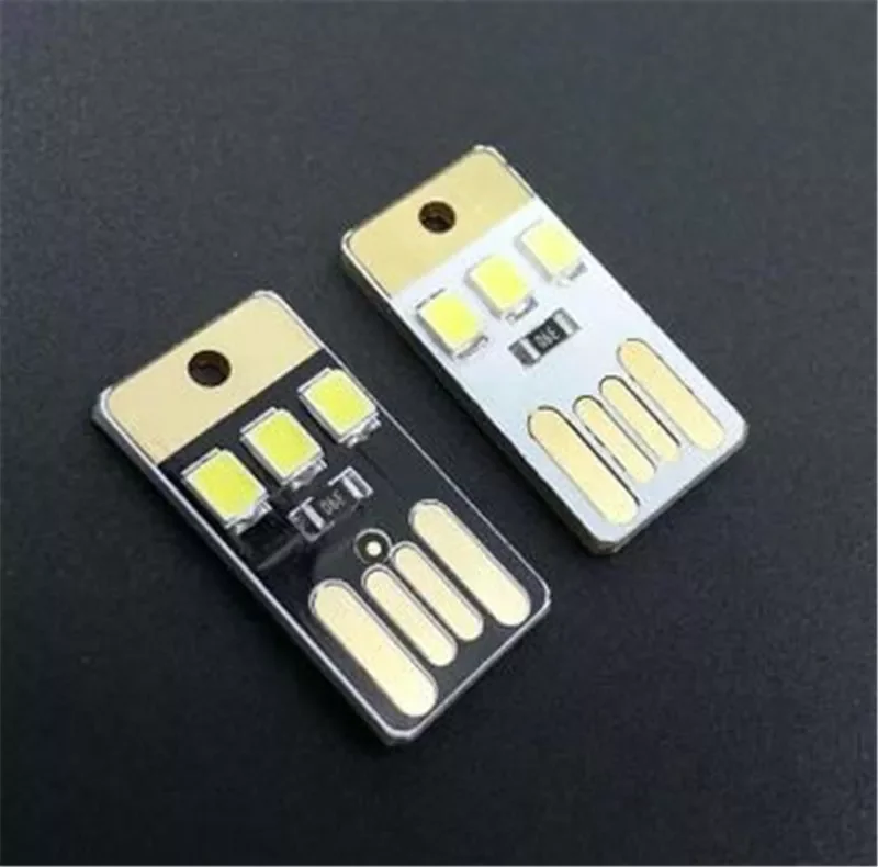 

2023NEW Night Lamp Mini Pocket Card USB Power LED Keychain Night Light 0.2W USB LED Bulb Book Light For Laptop PC Powerbank