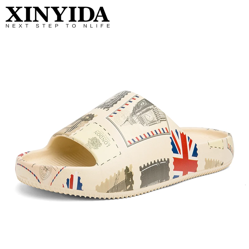 

Шлепанцы YZY мужские для пляжа и воды, сланцы, дышащие сандалии, без застежки, легкие летние тапочки, для улицы и внутри