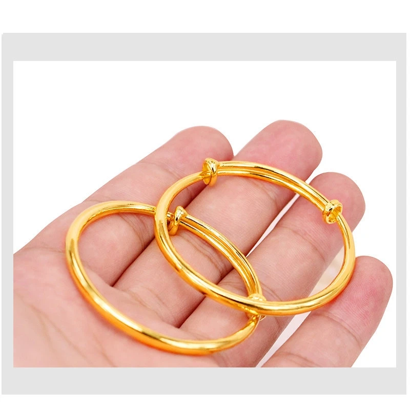 Golden Baby Bracelet Solid Children's One Month Old 00 Days High Simulation Year-Old Imitation Gold Gift